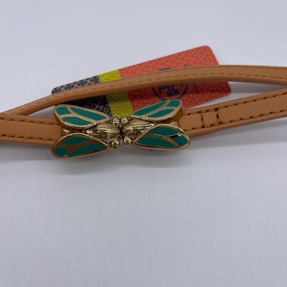 Tory Burch Belt Kissing Flies Size S - 29" Brown L - Picture 9 of 12